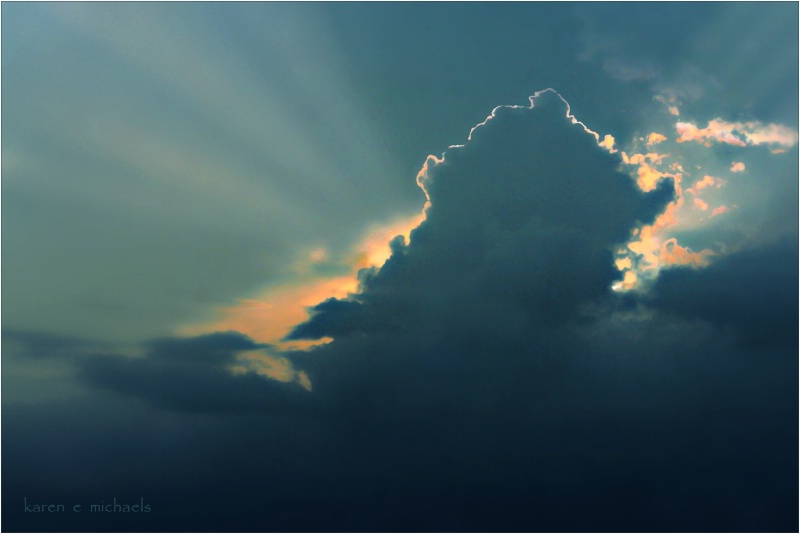 Sunbeams at Sunset - ID: 13241637 © Karen E. Michaels