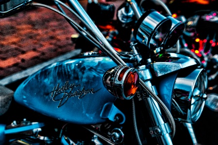 Blue Harley