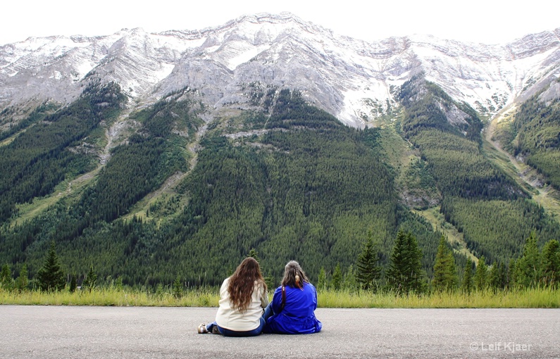 Friends And Canadian Rockies