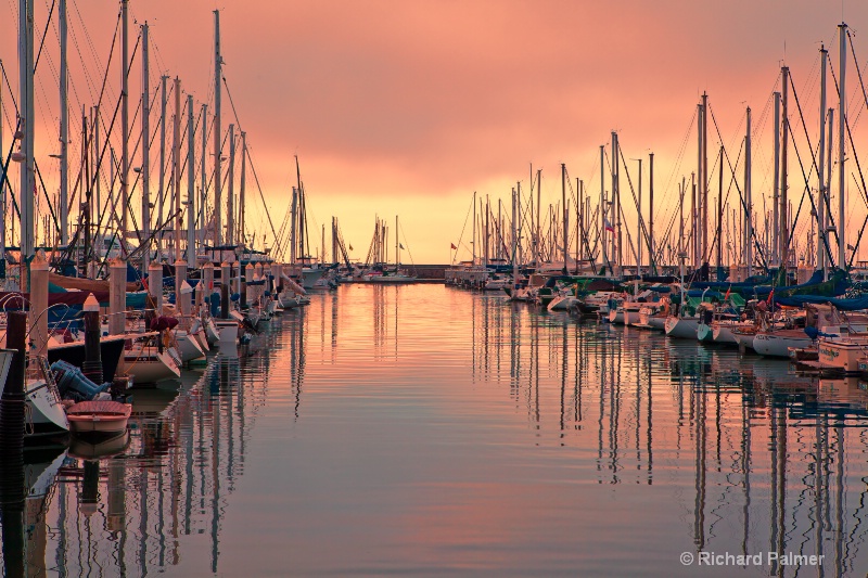 Sunrise at Santa Barbara Harbor