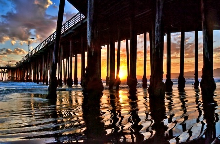 Pismo Beach Pier Sunset 8-21-12