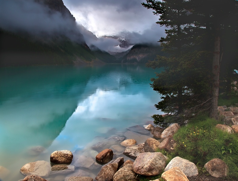 Lake Louise In the Fog