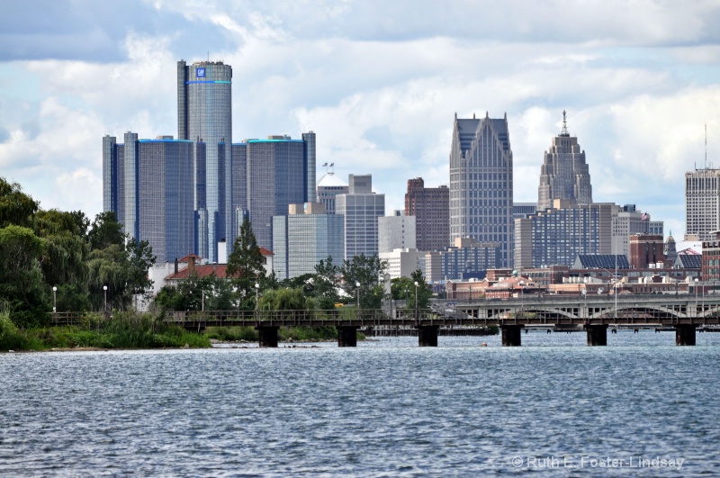 View of Downtown Detroit, MI