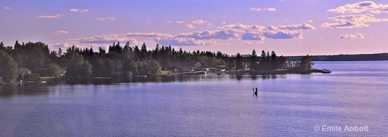 Canadian Lake near dusk.