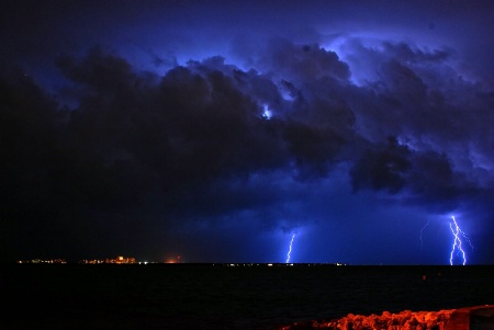 Lightning over Biscayne Bay...