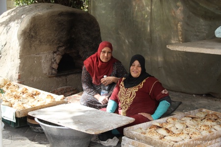 Women baking in Cairo