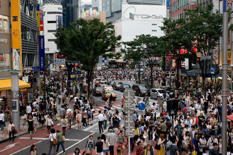 Shibuya, largest intersection in Tokyo