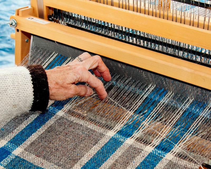 Lady weaving