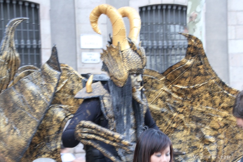Character at Los Ramblas in Barcelona, Spain