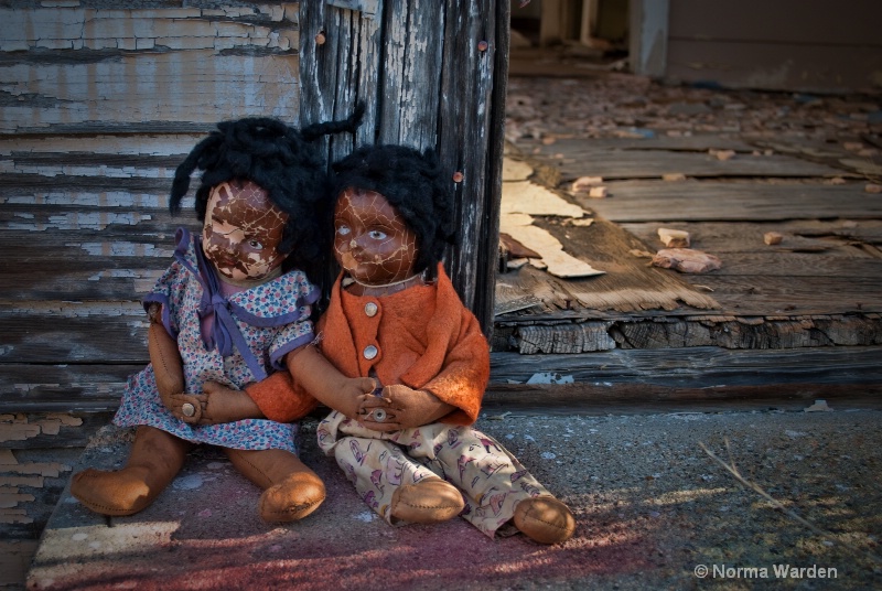 Two Dolls on the Back Step