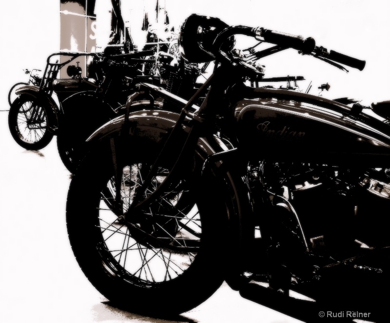 Old motorbikes abstract