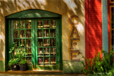 green doors & bottles