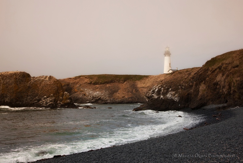 Incoming Fog At Yaquina Head Lighthouse 