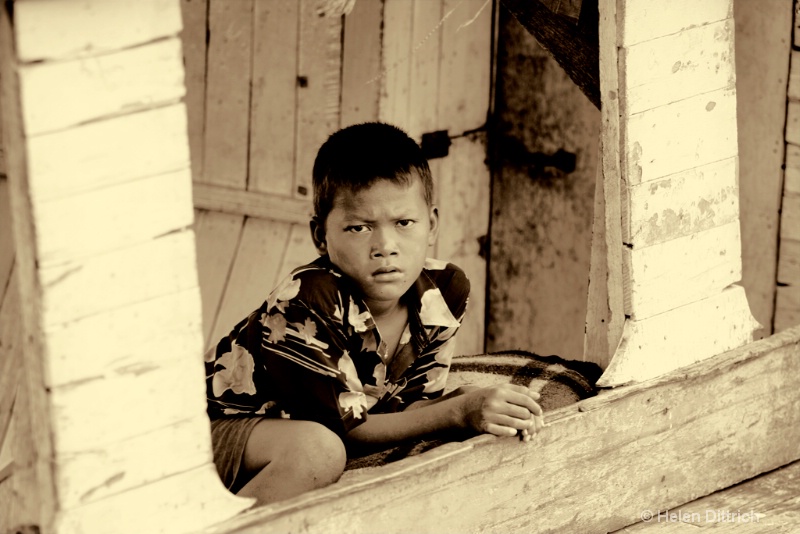 Burmese village boy