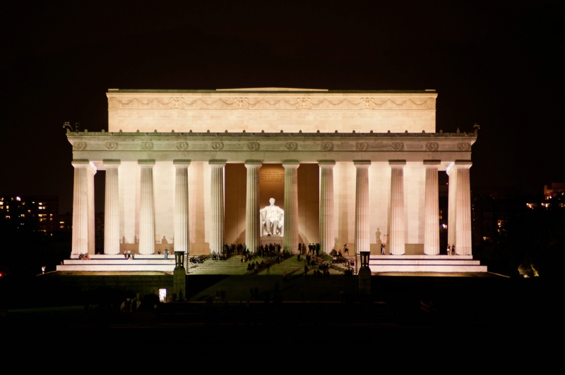Nighttime Lincoln Memorial