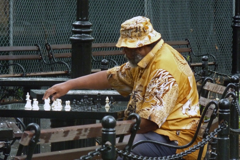 chess in the rain