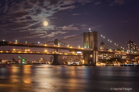 804 Moon over the Brooklyn Bridge