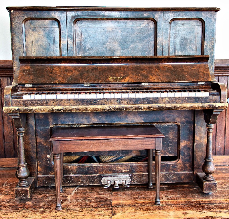 Old schoolhouse piano