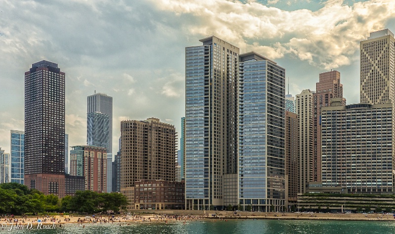 Chicago -- Summer View at Ohio St. Beach - ID: 13408827 © John D. Roach