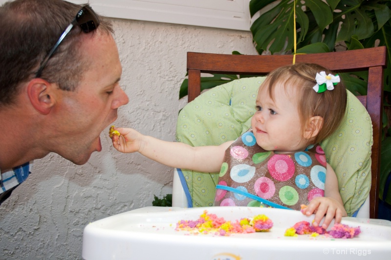 Sharing with Daddy