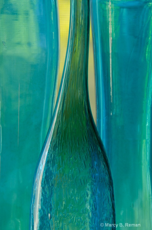 Blue Green Vase Abstract