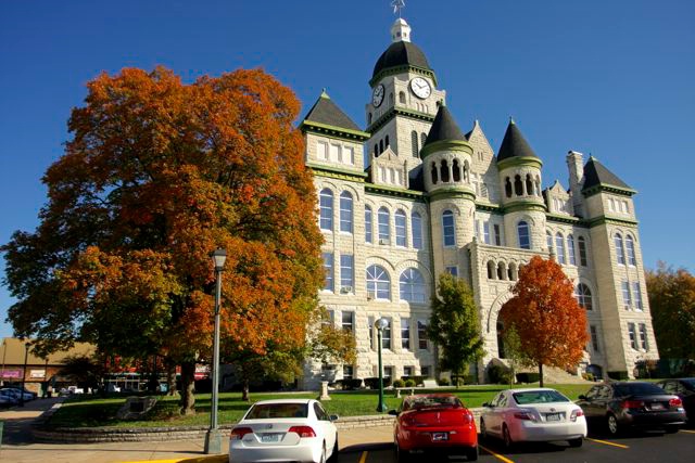 Carthage Courthouse in Fall