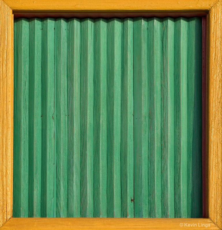 wooden framed shutter