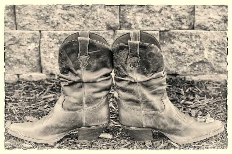 wedding rings and boots  1 of 1 