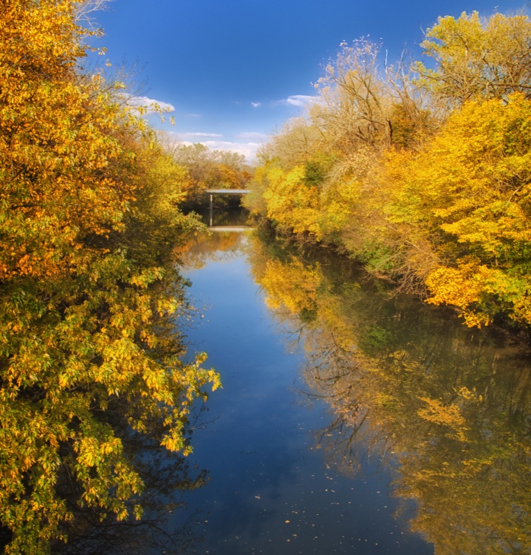 Evanston Canal in the Fall    2nd version