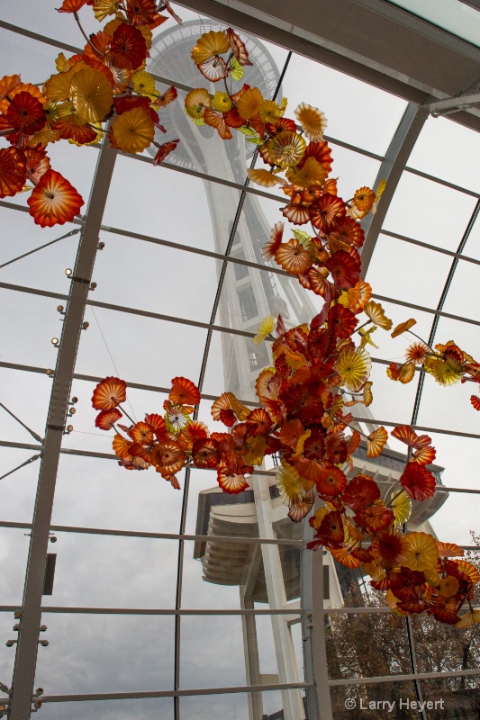 Space Needle from the Chihuly Glass Museum