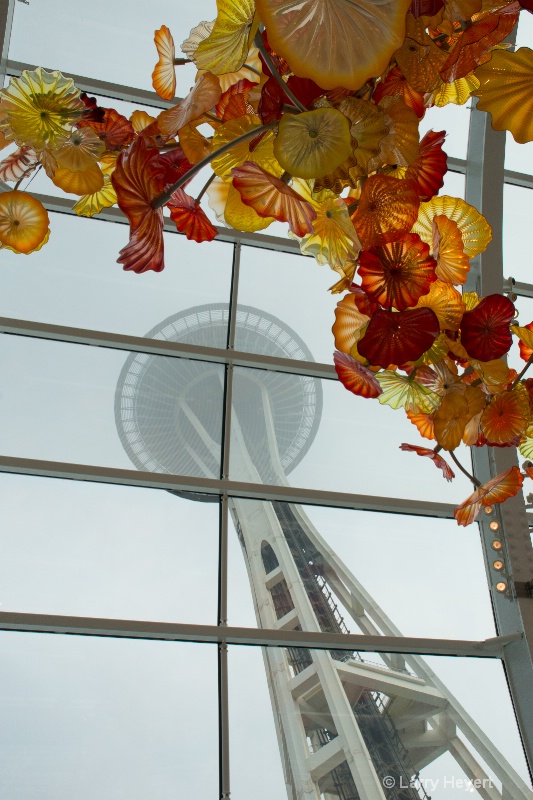 Space Needle from the Chihuly Glass Museum