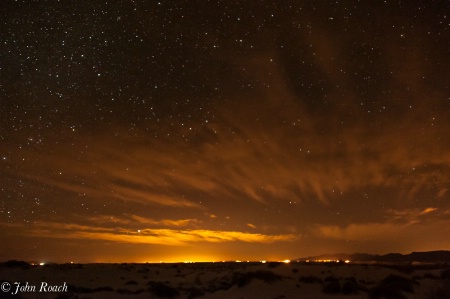 Pre-dawn lights over White Sands Missile Range