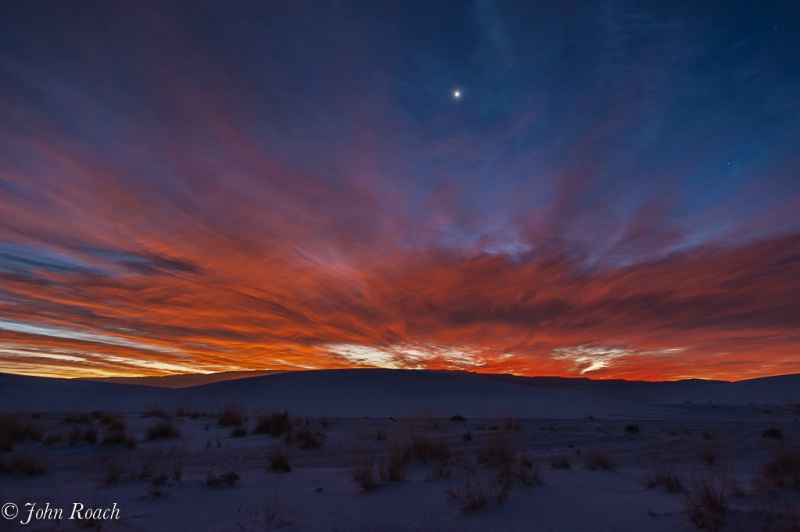 First Light at White Sands - ID: 13503771 © John D. Roach