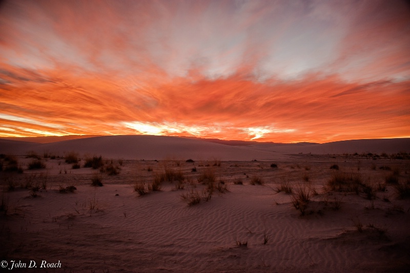 Sunrise on White Sands - ID: 13518448 © John D. Roach