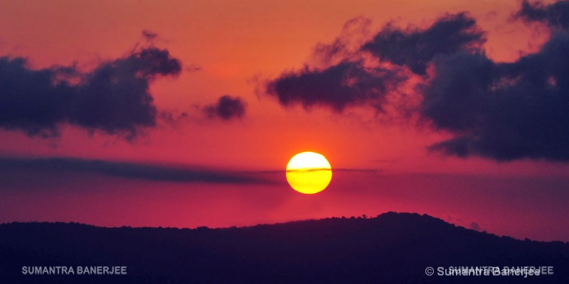   sunset at ngorongoro crater 