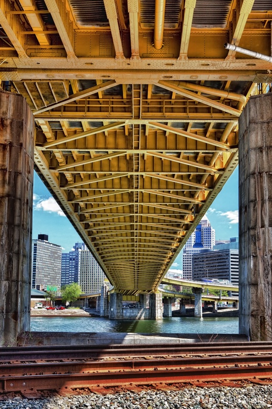 Pittsburgh From Under the Fort Pitt Bridge