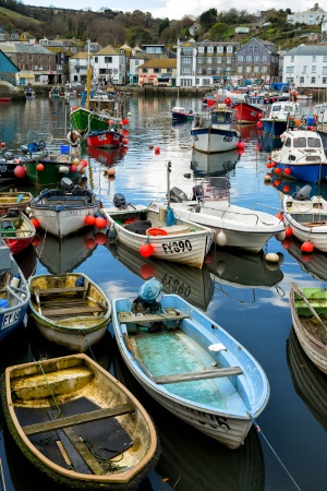 Boats at Mevagissey Harbour, Cornwall