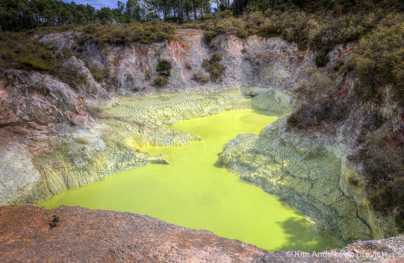 Devil's Bath Volcanic Crater in Thermal Valley