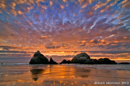 SUNSET AT SEAL ROCKS