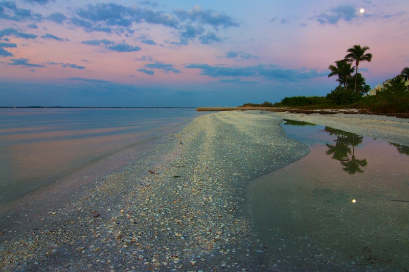 One Beach, Two Moons (Color)