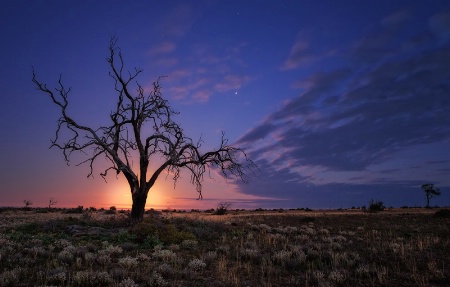 Moon setting