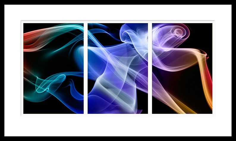 Smoke Art Triptych