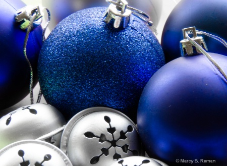 Blue Ornaments & Silver Bells