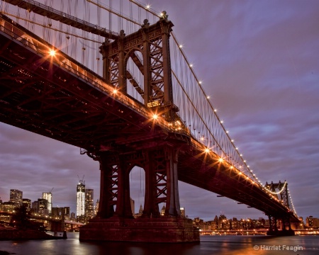  mg 0287-1 Under the Manhattan Bridge At Twilight