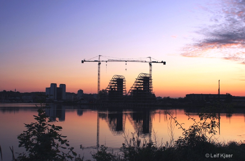 Construction In The Sunset