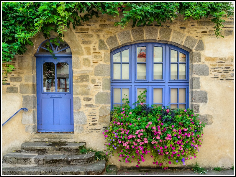 Blue Door & Window