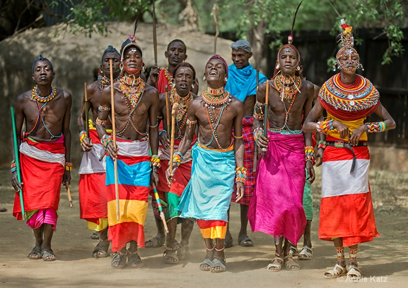 samburu dancers - ID: 13615242 © Annie Katz