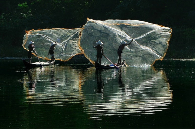 Together fishing