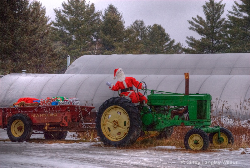 Santa Drives a Tractor