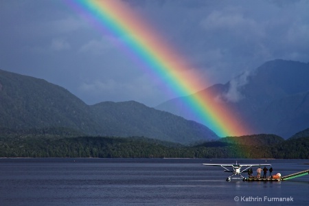 Rainbow in Te Anau, NZ
